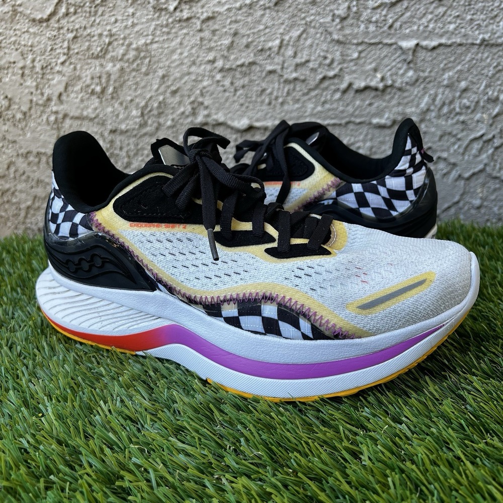 Saucony Shoe Women Size 8 Endorphin S10687-40 Pro 2 Multicolor Checker Running